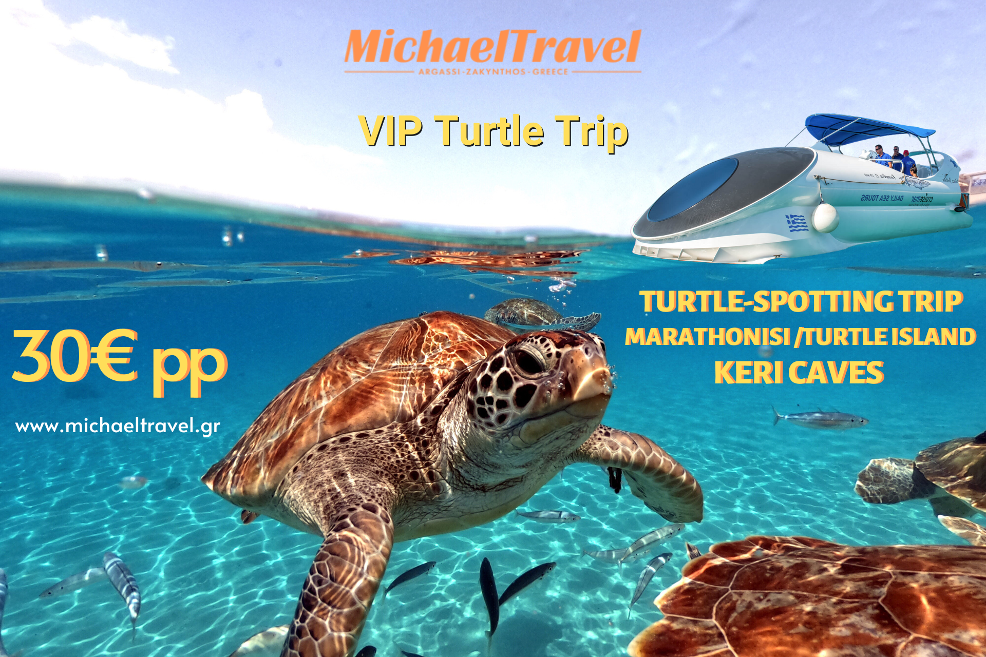 Spot Sea Turtles in Zakynthos-Turtle Spotting